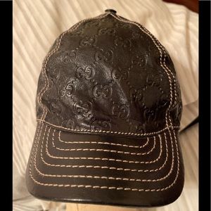Authentic Gucci Guccissima vintage classic leather baseball hat
